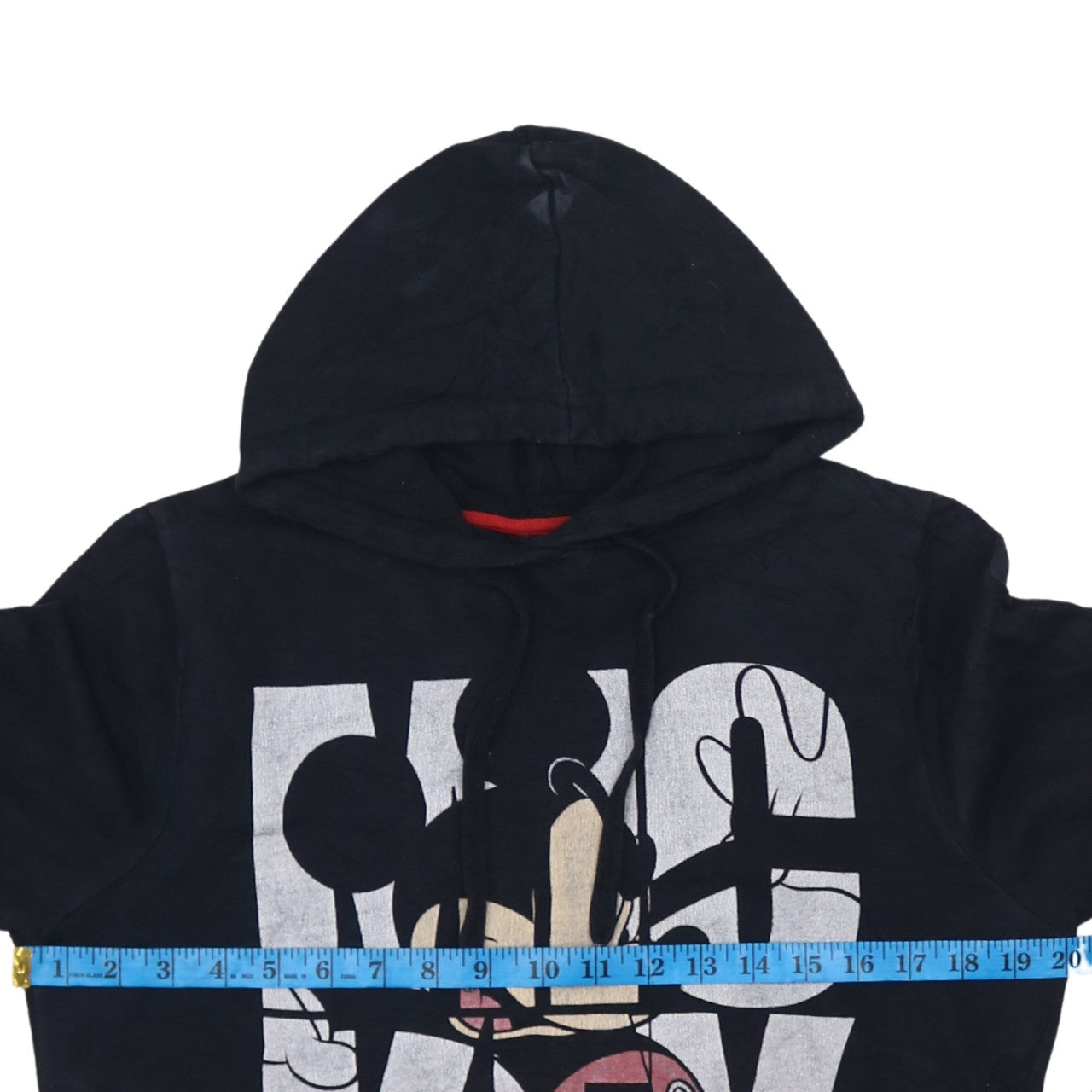 Disney Women Black Mickey Mouse Hooded Pullover Hoodie Size 12