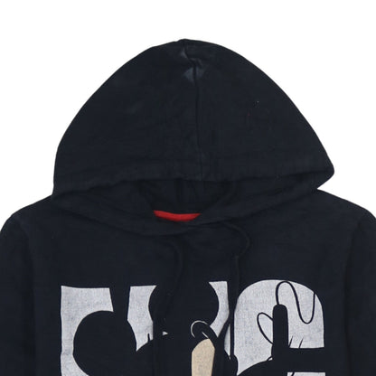 Disney Women Black Mickey Mouse Hooded Pullover Hoodie Size 12