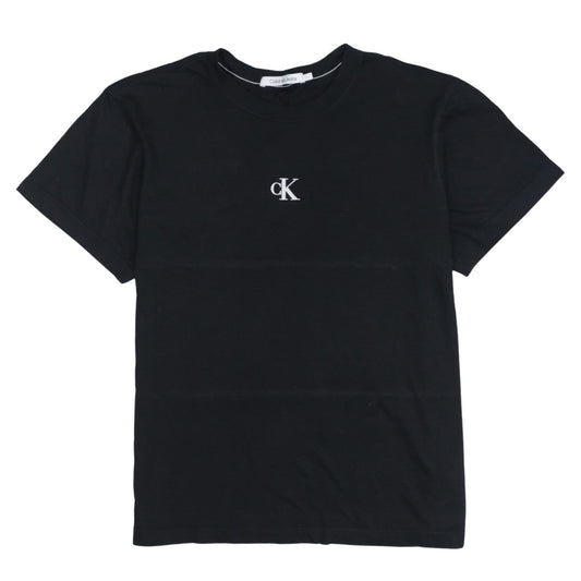 Calvin Klein Jeans Men's Black Regular Fit Logo T-Shirt Size L