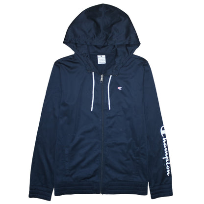 Champion Men's Blue Full Zip Hoodie XL Polyester Sportswear