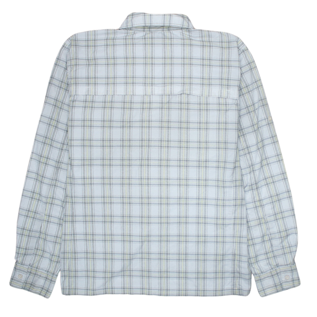 The North Face Men's Blue Checked Long Sleeve Button-Up Shirt L