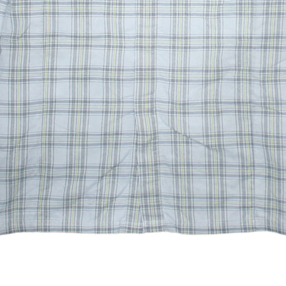 The North Face Men's Blue Checked Long Sleeve Button-Up Shirt L