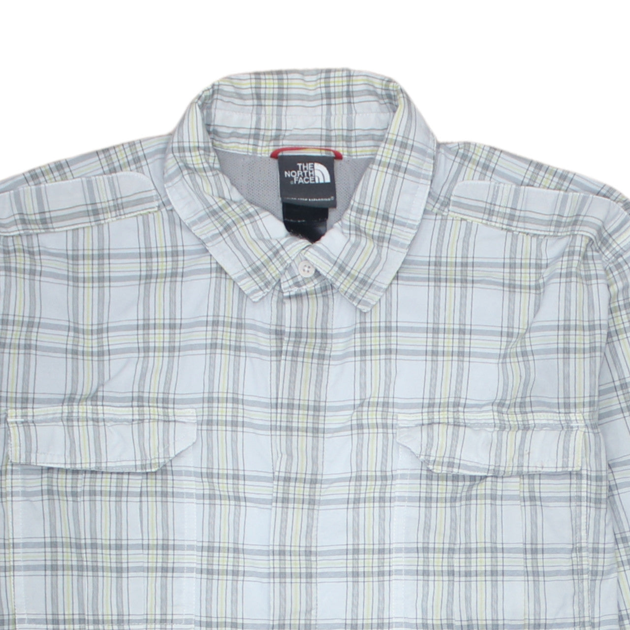 The North Face Men's Blue Checked Long Sleeve Button-Up Shirt L