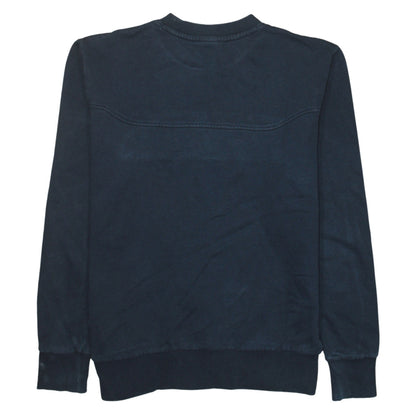 Hugo Boss Mens Blue Crew Neck Embroidered Logo Sweatshirt Size M
