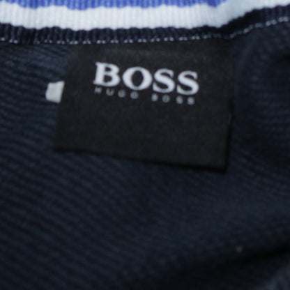 Hugo Boss Mens Blue Crew Neck Embroidered Logo Sweatshirt Size M
