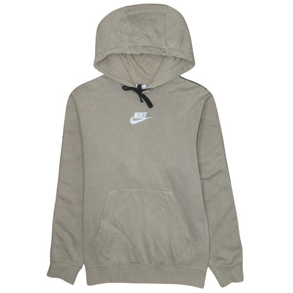 Nike Men's Beige Pullover Hoodie XS Logo Fleece Sweatshirt