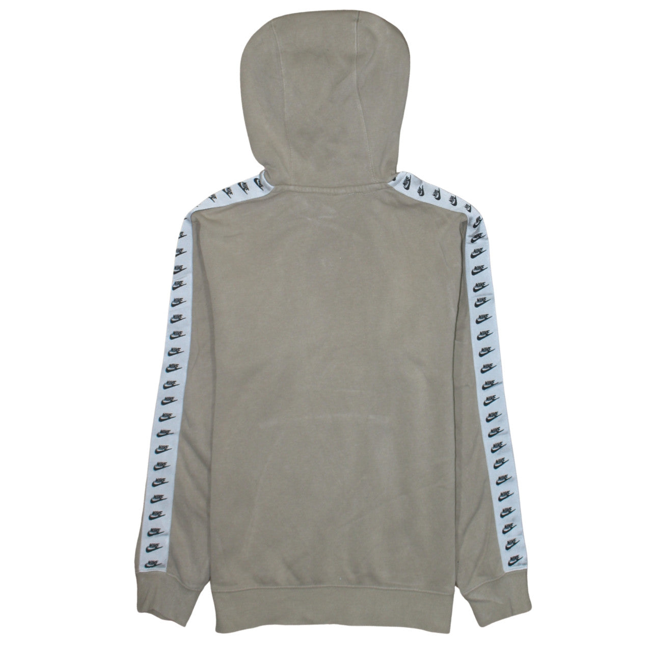 Nike Men's Beige Pullover Hoodie XS Logo Fleece Sweatshirt