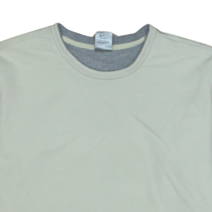 Nike Women Beige Crew Neck Long Sleeve Pullover Sweatshirt L