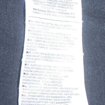 Nike Men's Blue Pullover Hoodie Small Logo Graphic Regular Fit