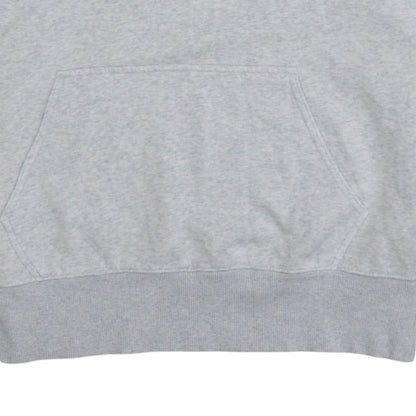Adidas Women Grey Pullover Hoodie Small Logo Hooded Sweatshirt