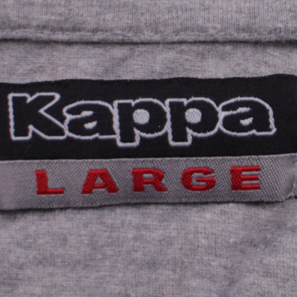 Kappa Men's Grey Red Full Zip Sports Sweatshirt Size L