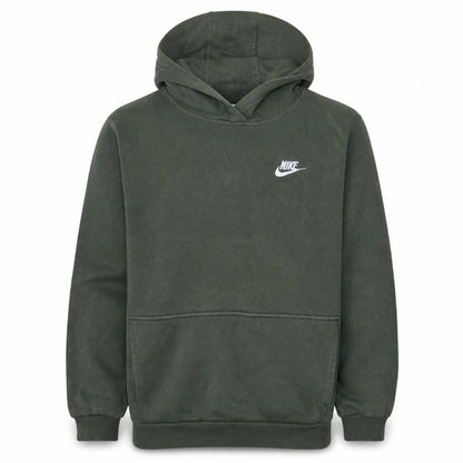 Front view of Nike boys’ green pullover hoodie xl 158-170cm cotton blend sweatshirt
