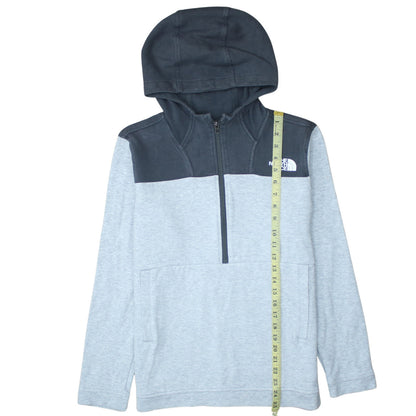 The North Face Boys Grey Colourblock Half Zip Hoodie XL