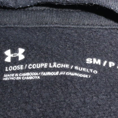 Under Armour Men's Black Small Loose Fit Pullover Hoodie
