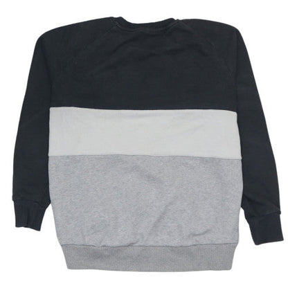 Adidas Men's Black and Grey Crew Neck Sweatshirt Size L Classic Style