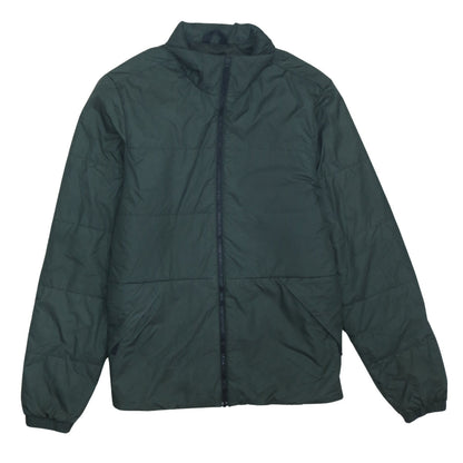 adidas Men Green Small Puffer Jacket Lightweight Full Zip