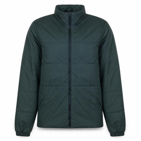 adidas Men Green Small Puffer Jacket Lightweight Full Zip