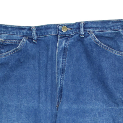 Wrangler Womens Blue Wide-Leg High Rise Jeans Size 14 Regular Fit