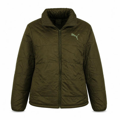 Puma Womens Green Puffer Jacket Size 10 Lightweight Quilted Coat
