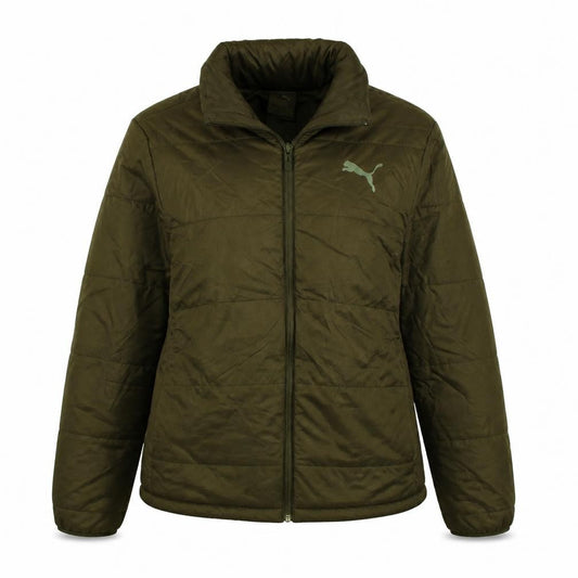 Puma Womens Green Puffer Jacket Size 10 Lightweight Quilted Coat