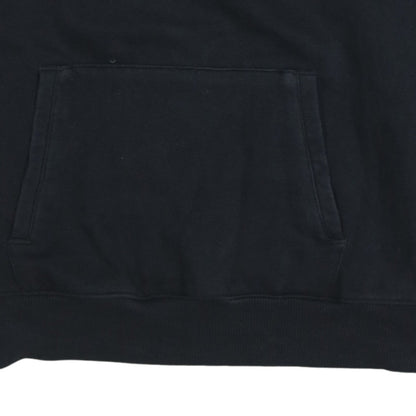 The North Face Womens Black Pullover Hoodie Small Red Logo Cotton Blend
