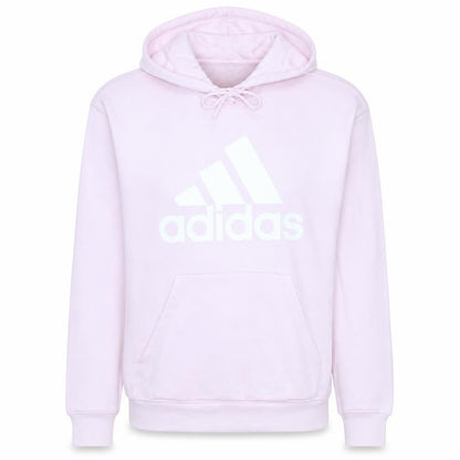 Adidas Women Pink Pullover Hoodie Small Logo Print Lined Hooded