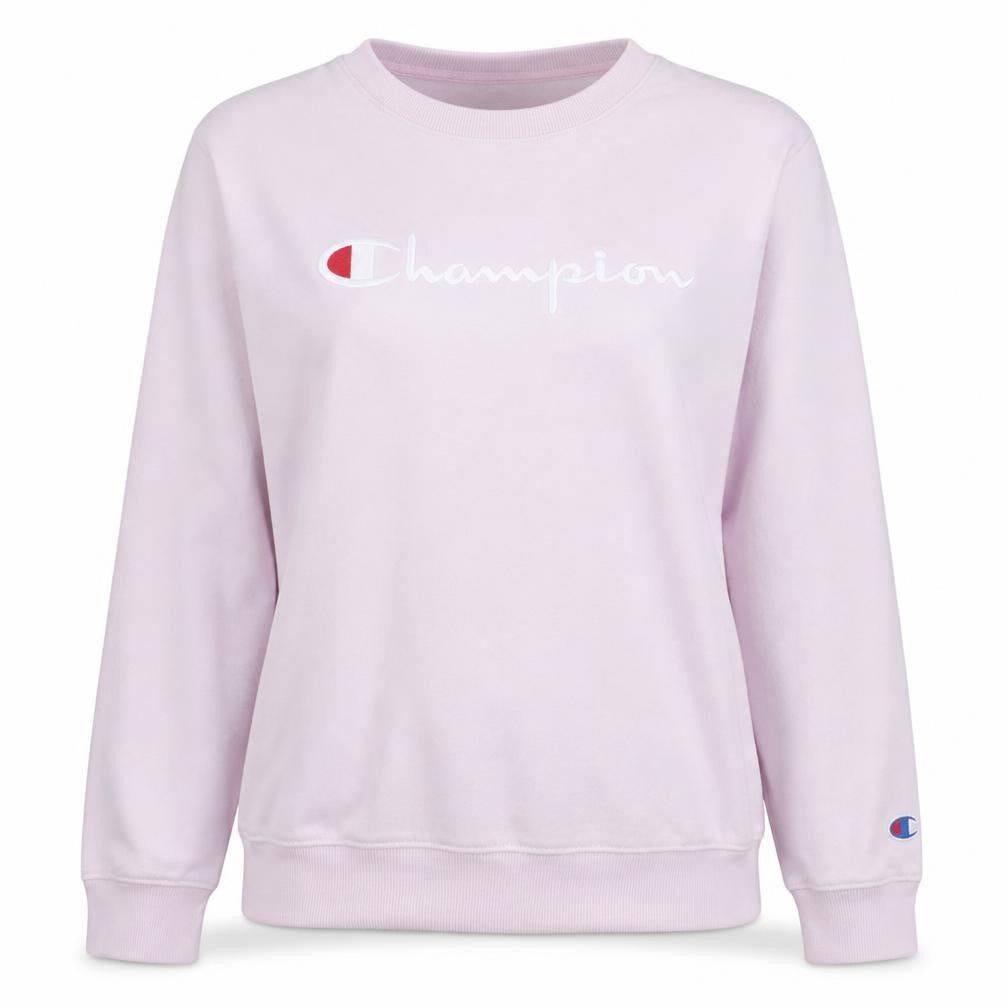 Champion Women's Pink Crew Neck Pullover Sweatshirt Large