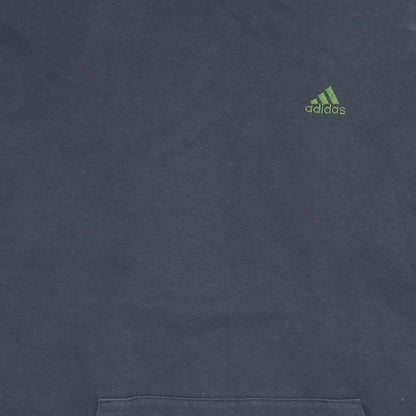 Adidas Men Blue Pullover Hoodie M Regular Fit Sports Style