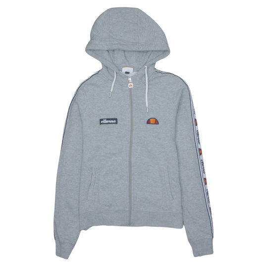Ellesse Womens Grey Full Zip Hoodie UK 8 Hooded Sweatshirt