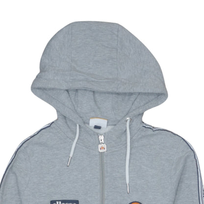 Ellesse Womens Grey Full Zip Hoodie UK 8 Hooded Sweatshirt