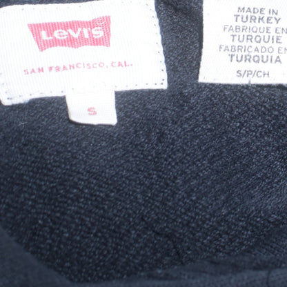 Levi's Men's Black Pullover Hoodie S Logo Fleece Classic Style