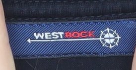 Westrock Men's Blue Striped Cotton Polo Shirt Size M