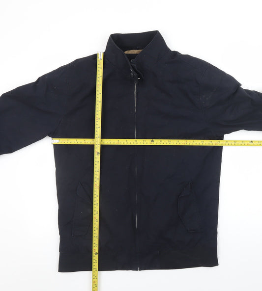 Peacocks Mens Blue Bomber Jacket Medium Cotton Blend Casual Zip