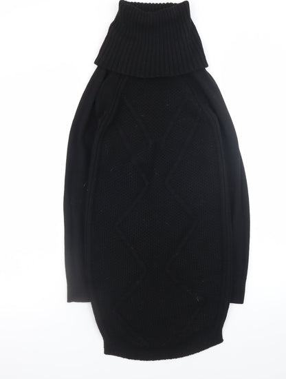 Karen Millen Women’s Black XS Roll Neck Knit Bodycon Dress