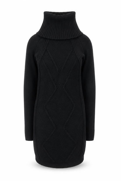 Karen Millen Women’s Black XS Roll Neck Knit Bodycon Dress