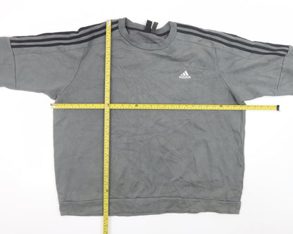 Adidas Men's Grey XL Pullover Crew Neck Sweatshirt