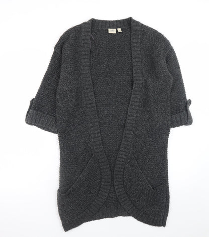 Esprit Women’s Grey Chunky Knit Open Front Cardigan L
