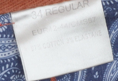 Brook Taverner Men's Orange Chino Shorts Size 34 Regular