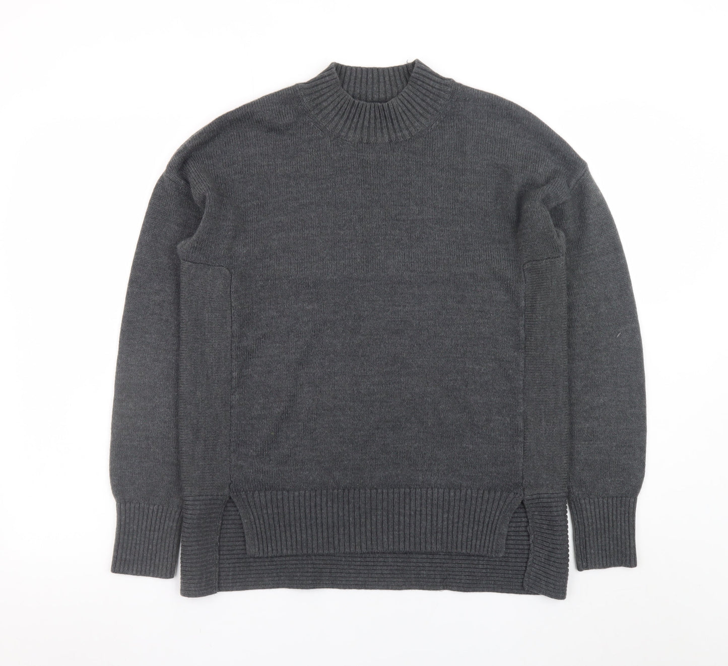 NEXT Women Grey Mock Neck Long Sleeve Pullover Jumper Size S
