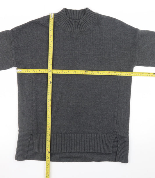 NEXT Women Grey Mock Neck Long Sleeve Pullover Jumper Size S