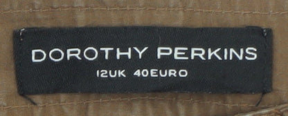 Dorothy Perkins Women Brown Cargo Trousers Size 12 Casual Twill Pants