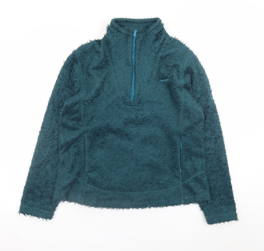 Craghoppers Women Teal Fleece Pullover 1/2 Zip Sweatshirt UK 14