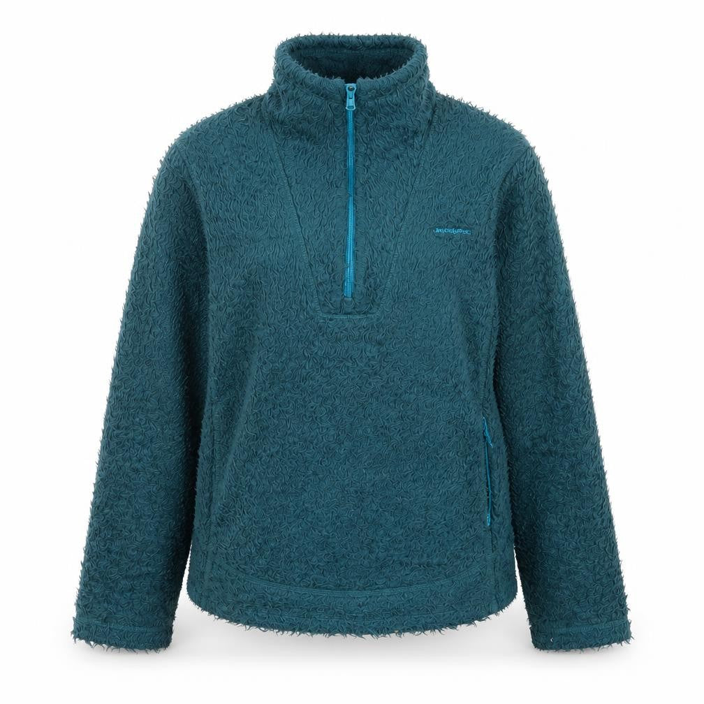Craghoppers Women Teal Fleece Pullover 1/2 Zip Sweatshirt UK 14