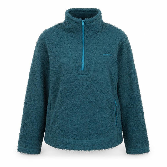 Craghoppers Women Teal Fleece Pullover 1/2 Zip Sweatshirt UK 14