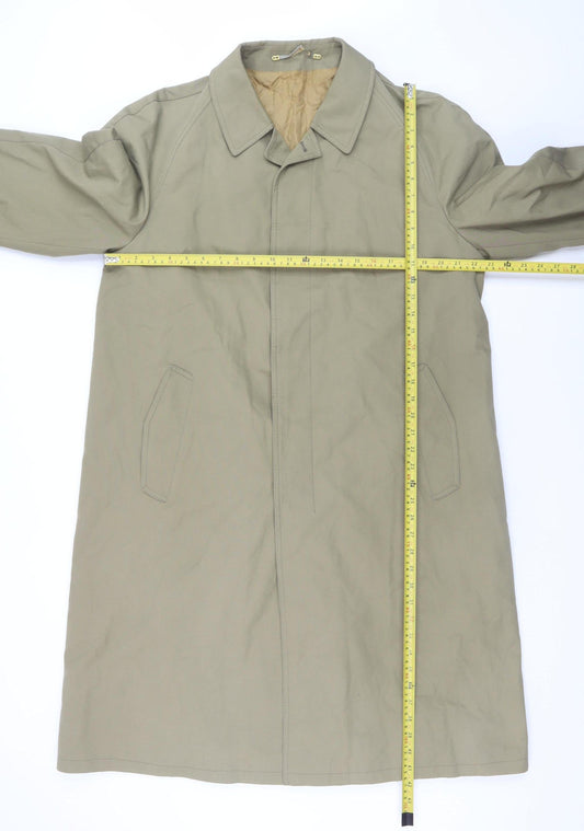Gieves & Hawkes Men's Beige Long Trench Coat Size 52 Classic Cotton