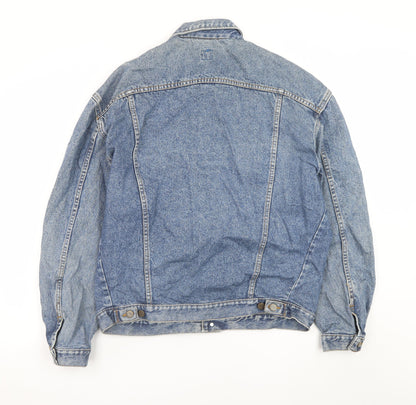 Lee Men's Blue Denim Rider Jacket M Retro Cotton Western Style