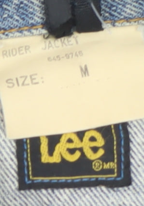 Lee Men's Blue Denim Rider Jacket M Retro Cotton Western Style
