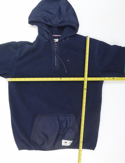 Tommy Jeans Men’s Blue Fleece Pullover Hoodie Size S