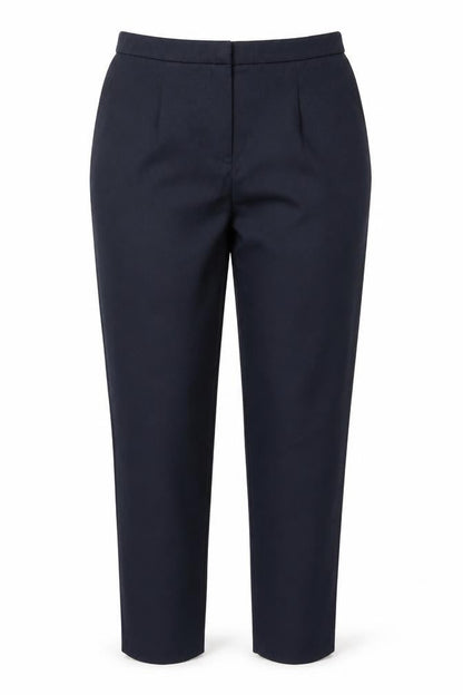 Marks & Spencer Women's Blue Regular Fit Pleated Trousers Size 14