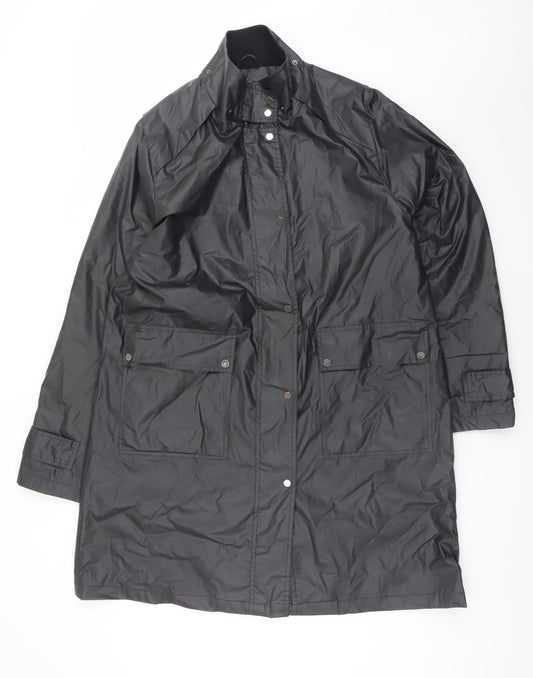 Clodagh Gallaghan Womens Black Size 16 Long Waterproof Rain Coat